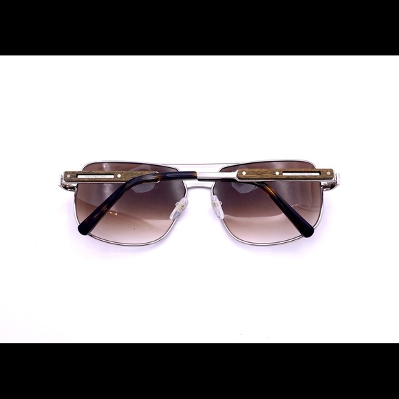 Pier Martino Aviator Sunglasses Metal, Acetate, Wood Made in Italy - Picture 10 of 10